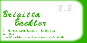 brigitta backler business card